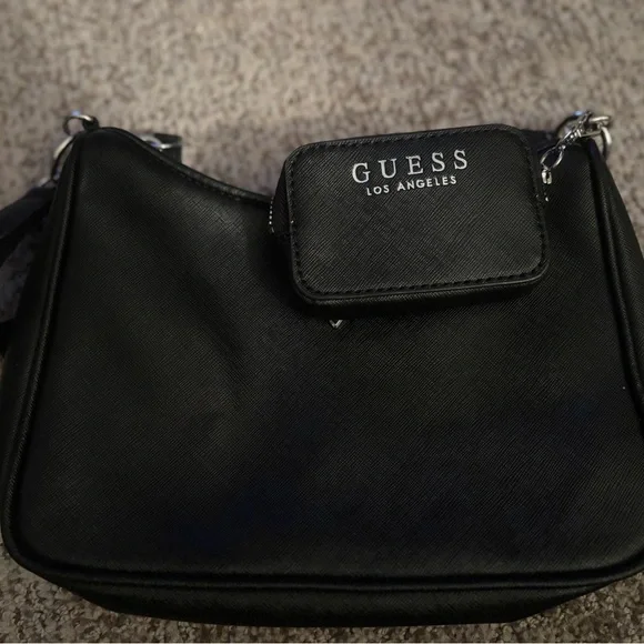 GUESS BLACK MINI HANDBAG - Picture 2 of 4